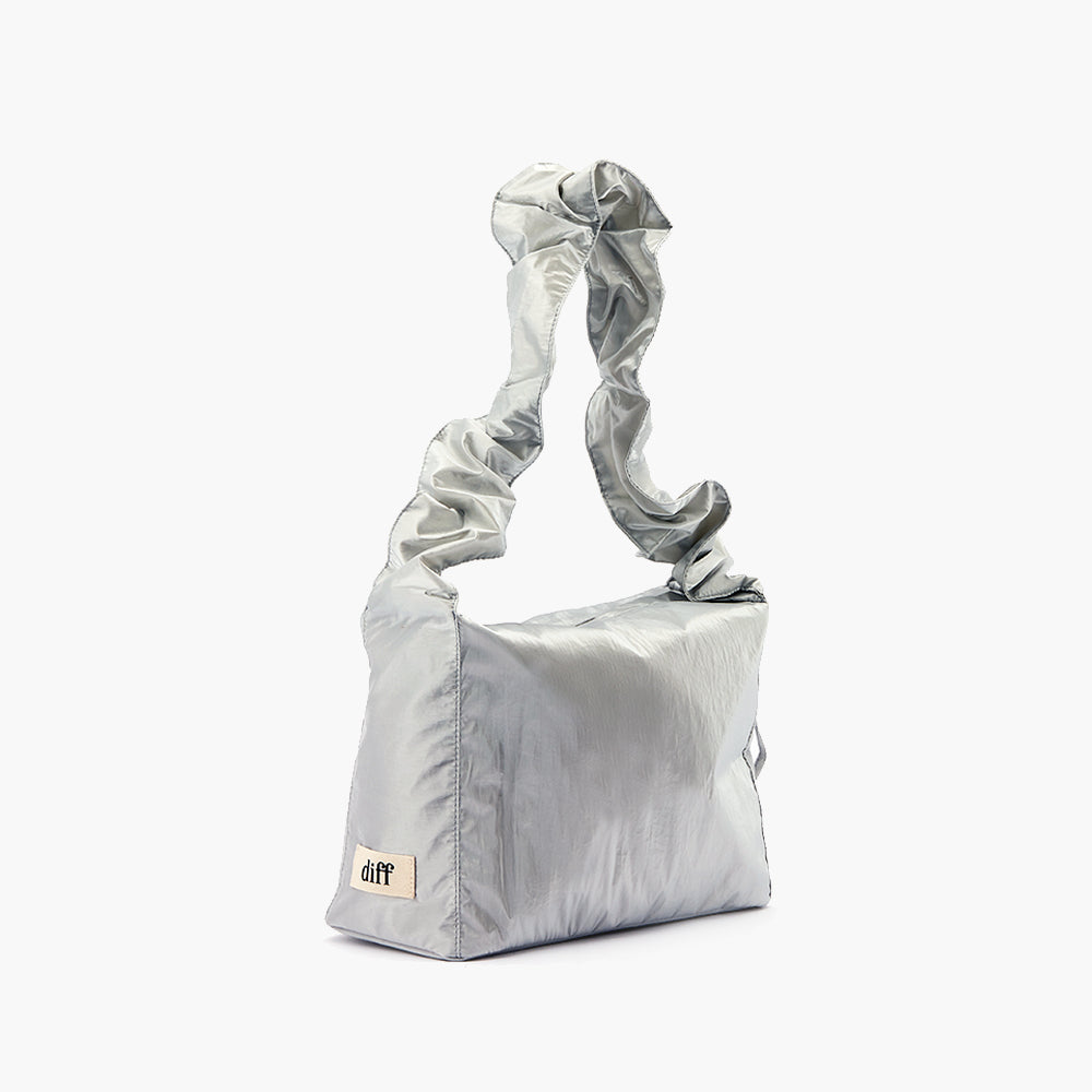 Medium Crossbody Satin - Silver