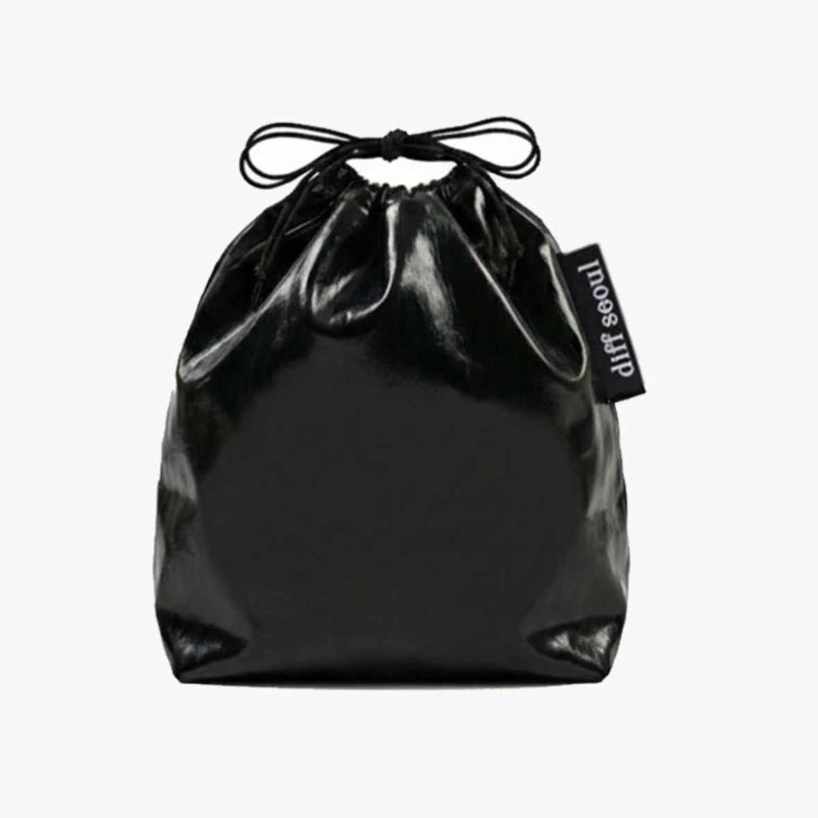 Bucket Pouch Satin - Black